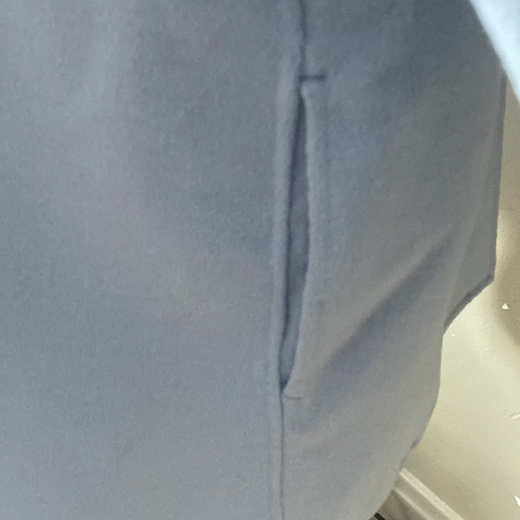 Rachel Zoe Light Blue Wool Blend Open Front Jacket Coat Lightweight Sz L NWT - Picture 6 of 9